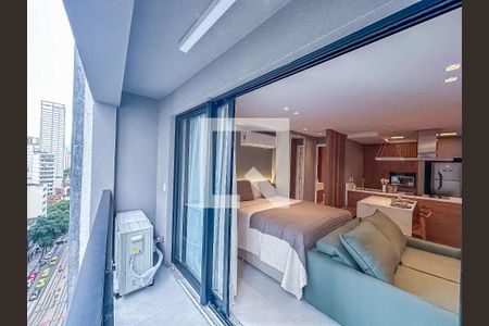 Studio à venda com 42m², 1 quarto e sem vagaVaranda