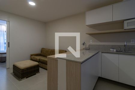 Sala - Cozinha de apartamento à venda com 1 quarto, 35m² em Itaim Bibi, São Paulo