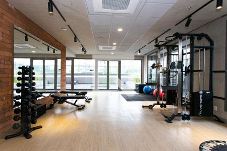 Studio para alugar com 39m², 1 quarto e 1 vaga Studio para alugar com 39m², 1 quarto e 1 vagaÁrea comum - Academia