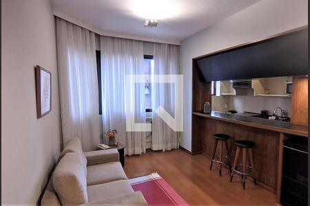 Sala de apartamento para alugar com 1 quarto, 50m² em Funcionários, Belo Horizonte