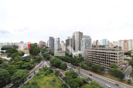 Vista da Varanda de kitnet/studio à venda com 1 quarto, 35m² em Indianópolis, São Paulo