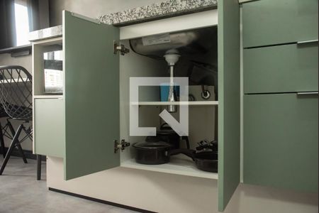 Cozinha de kitnet/studio à venda com 1 quarto, 21m² em Vila Mariana, São Paulo