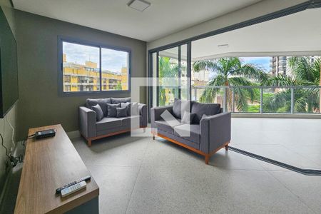 Sala de apartamento para alugar com 3 quartos, 115m² em Jardim Tres Marias, Guarujá