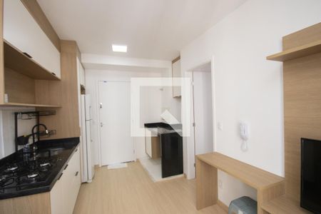 Sala e Cozinha  de kitnet/studio para alugar com 1 quarto, 29m² em Parque Vitoria, São Paulo