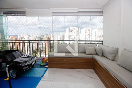 Varanda da Sala de apartamento para alugar com 2 quartos, 87m² em Jardim Caboré, São Paulo
