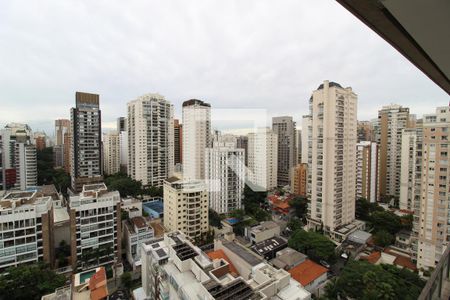 Vista da Varanda de apartamento à venda com 1 quarto, 65m² em Vila Nova Conceição, São Paulo