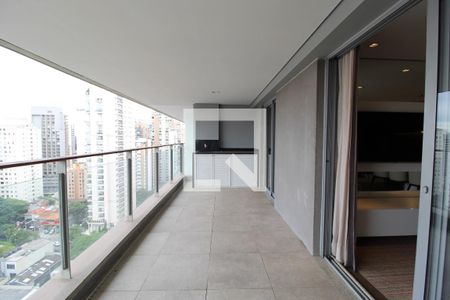 Varanda de apartamento à venda com 1 quarto, 65m² em Vila Nova Conceição, São Paulo