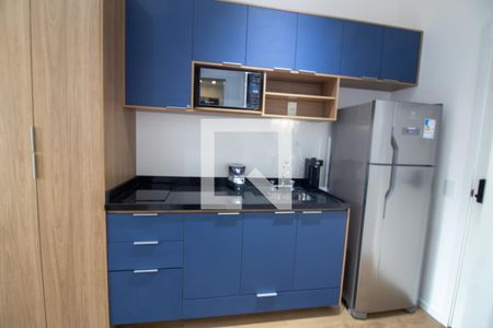 Cozinha de kitnet/studio para alugar com 1 quarto, 25m² em Jardim das Acacias, São Paulo