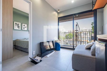 Sala/Cozinha de apartamento à venda com 1 quarto, 29m² em Vila Madalena, São Paulo