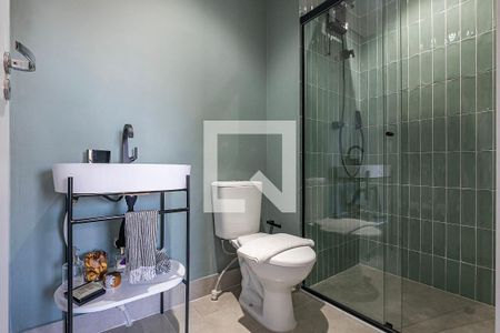 Suíte - Banheiro de apartamento à venda com 1 quarto, 29m² em Vila Madalena, São Paulo