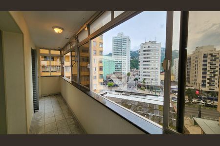 Varanda da Sala de apartamento para alugar com 2 quartos, 90m² em José Menino, Santos