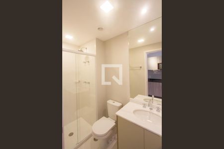 Banheiro de kitnet/studio à venda com 1 quarto, 28m² em Santo Amaro, São Paulo