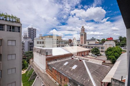 Sala/Cozinha - Vista Varanda de apartamento à venda com 1 quarto, 33m² em Pinheiros, São Paulo