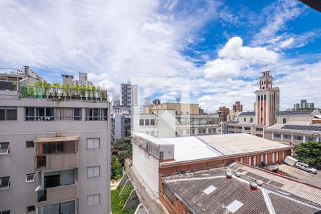 Sala/Cozinha - Vista Varanda de apartamento à venda com 1 quarto, 33m² em Pinheiros, São Paulo