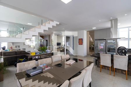 Sala e cozinha de casa de condomínio à venda com 5 quartos, 360m² em Swiss Park, Campinas