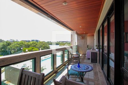Varanda da Sala de apartamento à venda com 4 quartos, 216m² em Barra da Tijuca, Rio de Janeiro