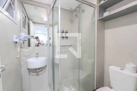 Banheiro de kitnet/studio à venda com 1 quarto, 22m² em Consolação, São Paulo