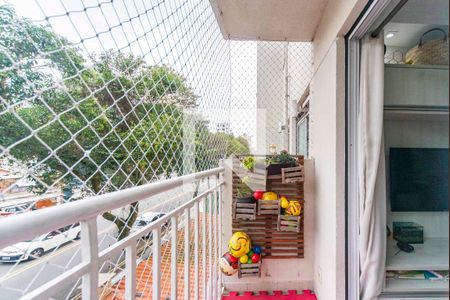 Varanda da Sala de apartamento à venda com 2 quartos, 52m² em Vila Alzira, Santo André