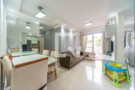 Sala de apartamento à venda com 2 quartos, 52m² em Vila Alzira, Santo André