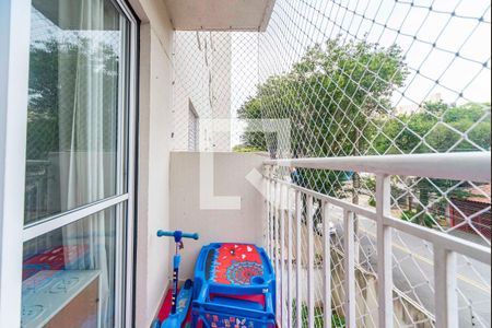 Varanda da Sala de apartamento à venda com 2 quartos, 52m² em Vila Alzira, Santo André