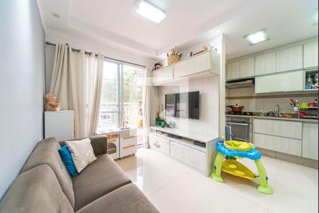 Sala de apartamento à venda com 2 quartos, 52m² em Vila Alzira, Santo André