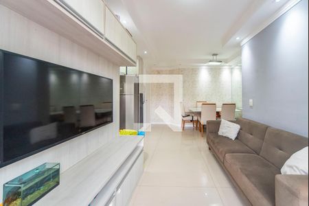 Sala de apartamento à venda com 2 quartos, 52m² em Vila Alzira, Santo André