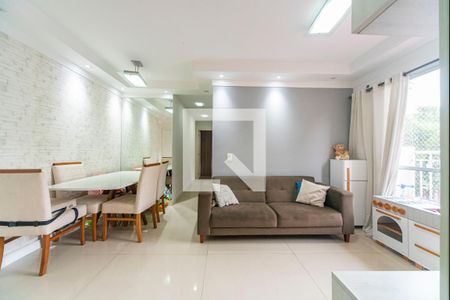 Sala de apartamento à venda com 2 quartos, 52m² em Vila Alzira, Santo André