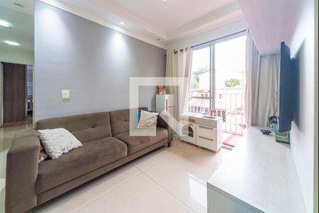 Sala de apartamento à venda com 2 quartos, 52m² em Vila Alzira, Santo André