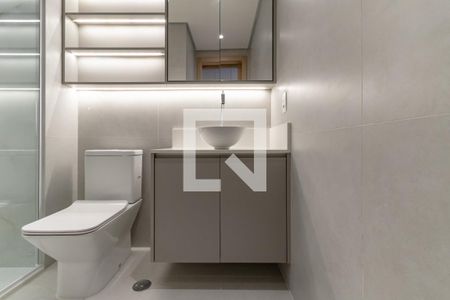 Studio para alugar com 25m², 1 quarto e sem vaga Studio para alugar com 25m², 1 quarto e sem vagaBanheiro