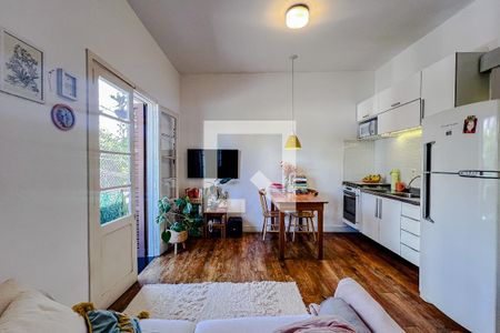 Sala e Cozinha de apartamento para alugar com 1 quarto, 56m² em Vila Mariana, São Paulo
