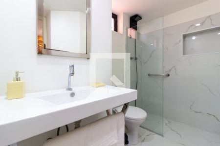 Banheiro da Suíte de apartamento para alugar com 1 quarto, 55m² em Jardim Paulista, São Paulo