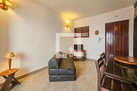 Sala de apartamento para alugar com 1 quarto, 54m² em Praia Enseada, Guarujá