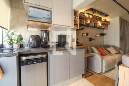 Sala/Cozinha de kitnet/studio à venda com 1 quarto, 35m² em Pinheiros, São Paulo