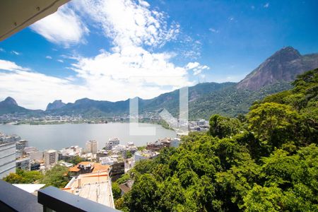 Vista da Sala - Inicio do dia de apartamento à venda com 4 quartos, 279m² em Lagoa, Rio de Janeiro