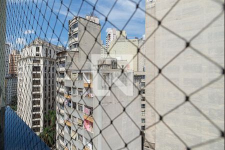 Vista da Varanda da Sala/Quarto de kitnet/studio para alugar com 1 quarto, 32m² em Centro Histórico de São Paulo, São Paulo