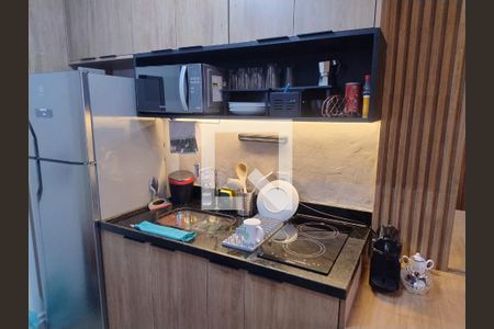 Cozinha de apartamento para alugar com 1 quarto, 25m² em Vila Mariana, São Paulo