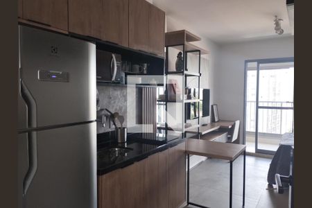 Cozinha de apartamento para alugar com 1 quarto, 25m² em Vila Mariana, São Paulo
