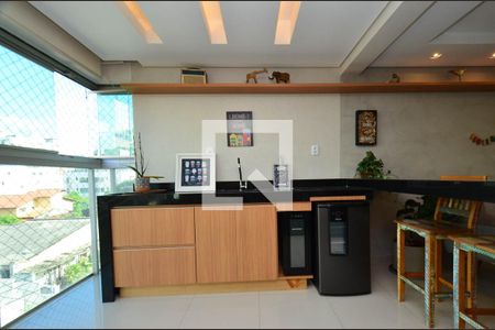 Varanda gourmet de apartamento à venda com 3 quartos, 110m² em Sagrada Família, Belo Horizonte