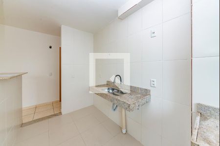 Cozinha de apartamento para alugar com 2 quartos, 45m² em Cabral, Contagem