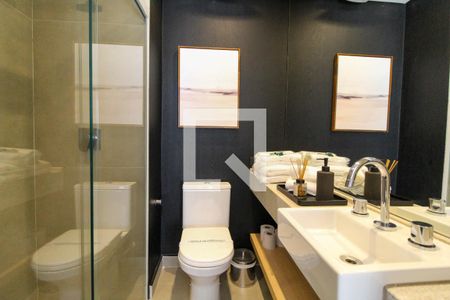 Banheiro de kitnet/studio à venda com 1 quarto, 23m² em Cerqueira César, São Paulo