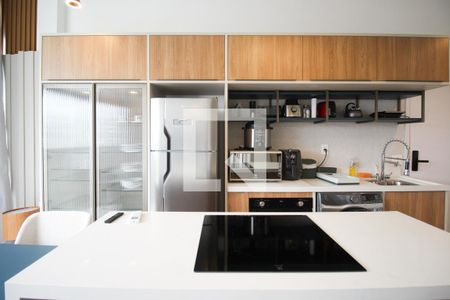 Cozinha de apartamento para alugar com 1 quarto, 37m² em Indianópolis, São Paulo