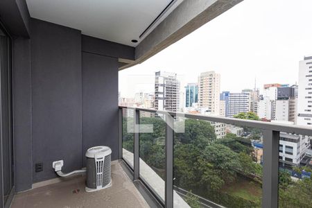 Varanda de kitnet/studio para alugar com 1 quarto, 22m² em Paraíso, São Paulo