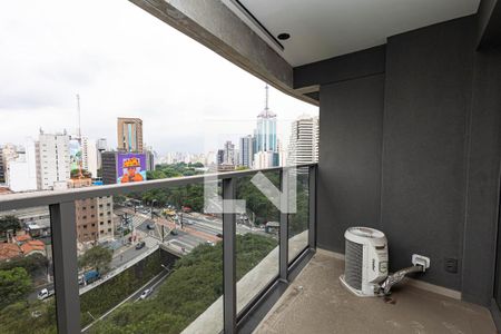 Varanda de kitnet/studio para alugar com 1 quarto, 22m² em Paraíso, São Paulo