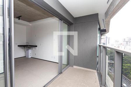 Varanda de kitnet/studio para alugar com 1 quarto, 22m² em Paraíso, São Paulo