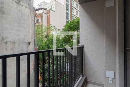 Varanda da Sala/Quarto de kitnet/studio à venda com 1 quarto, 20m² em Bela Vista, São Paulo