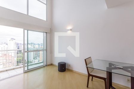 Sala de apartamento para alugar com 1 quarto, 57m² em Moema, São Paulo