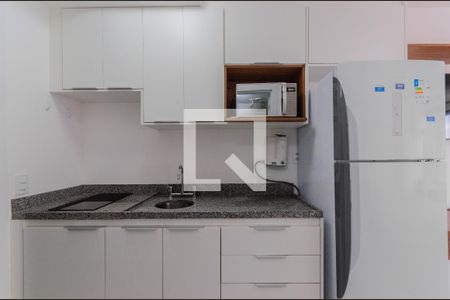 Cozinha de kitnet/studio para alugar com 1 quarto, 21m² em Vila Mariana, São Paulo