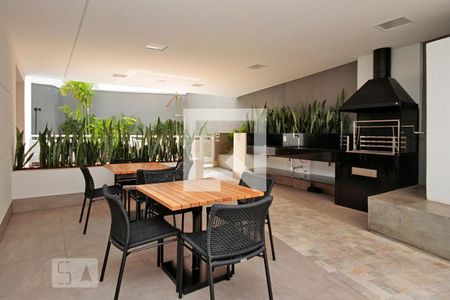 Studio à venda com 46m², 1 quarto e 1 vagaChurrasqueira