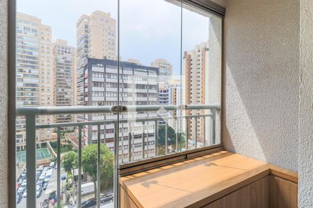 Varanda da Sala de apartamento para alugar com 2 quartos, 56m² em Brooklin, São Paulo