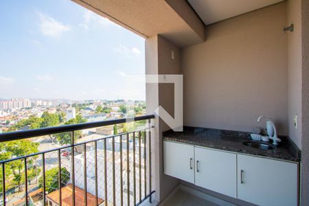 Varanda da sala de apartamento à venda com 3 quartos, 59m² em Vila Pires, Santo André